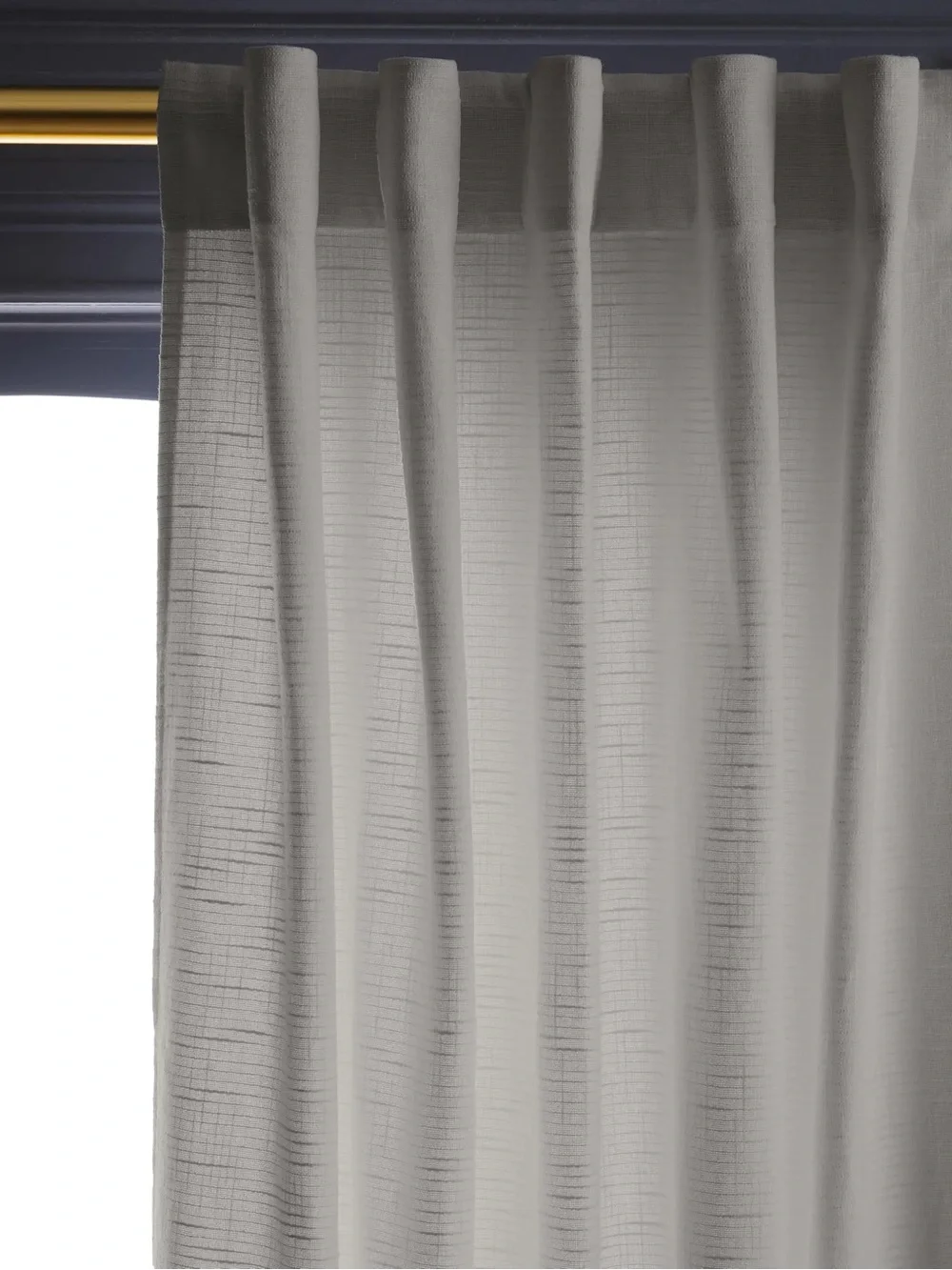 QUINCE Set Of 2 48x96 Cotton Slub Curtains Cloud 0847